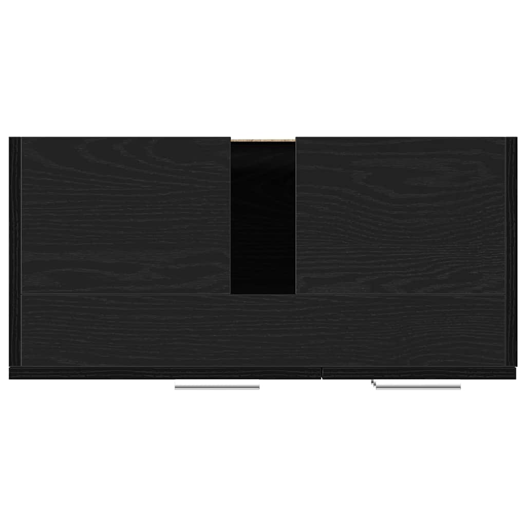 underskab til håndvask 63x30x54 cm konstrueret træ sort egetræ