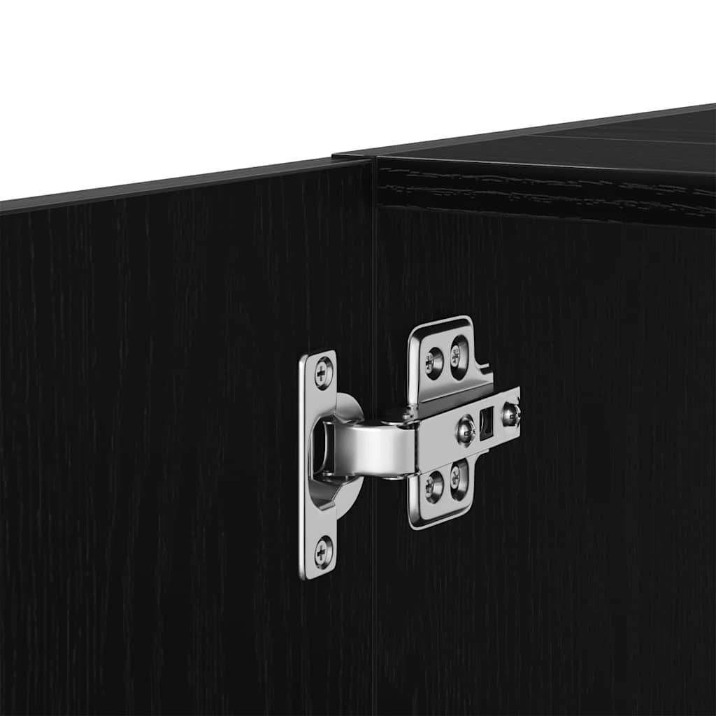 underskab til håndvask 63x30x54 cm konstrueret træ sort egetræ