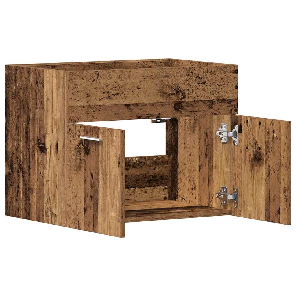 badeværelsesvaskeskab 60x38,5x46 cm konstrueret træ antikt træ