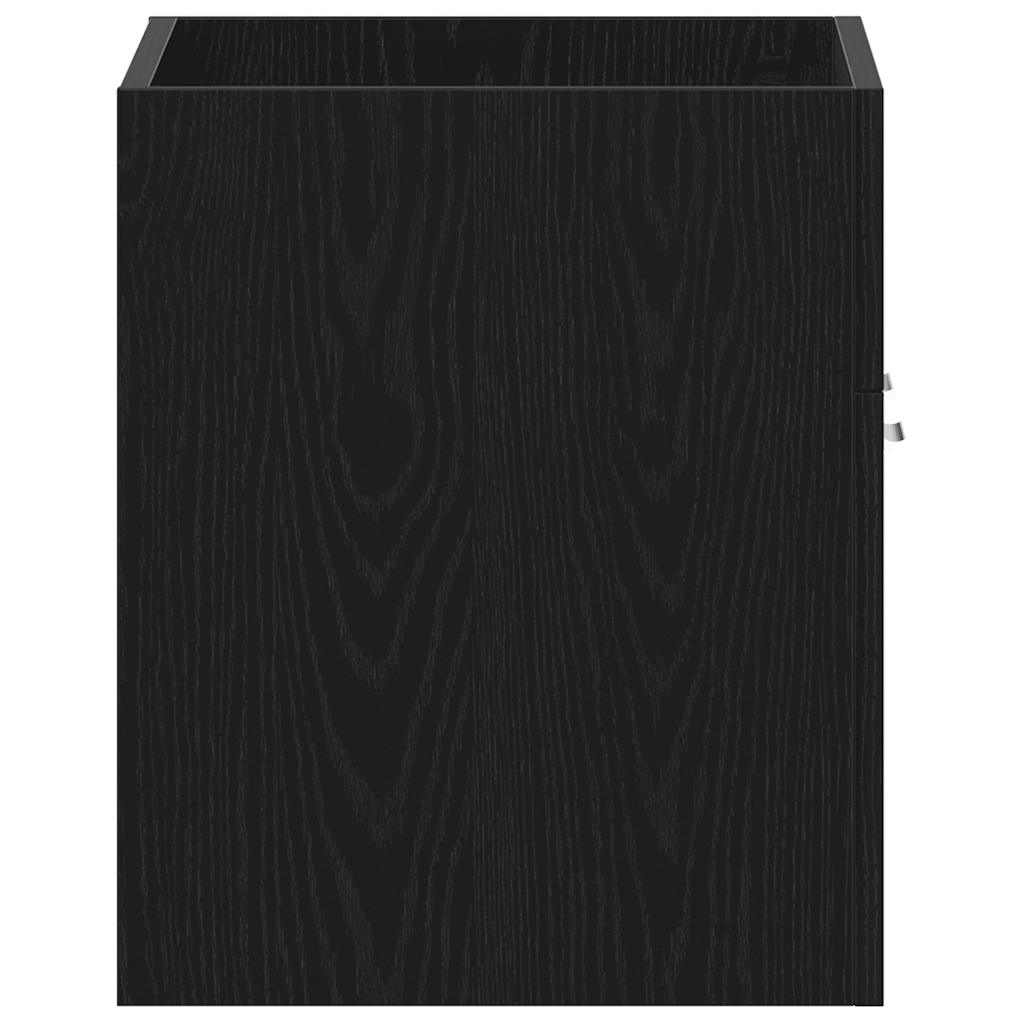 badeværelsesvaskeskab 60x38,5x46 cm konstrueret træ sort egetræ