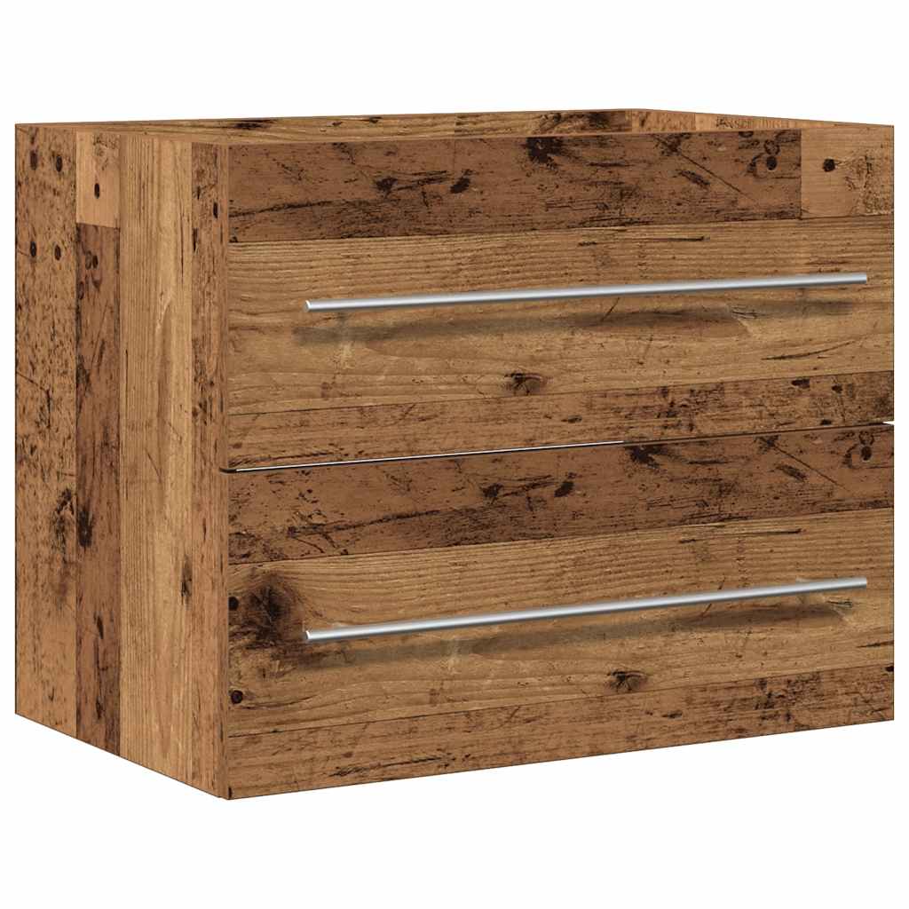 badeværelsesvaskeskab 60x38,5x48 cm konstrueret træ gammelt træ