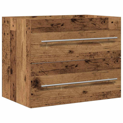 badeværelsesvaskeskab 60x38,5x48 cm konstrueret træ gammelt træ