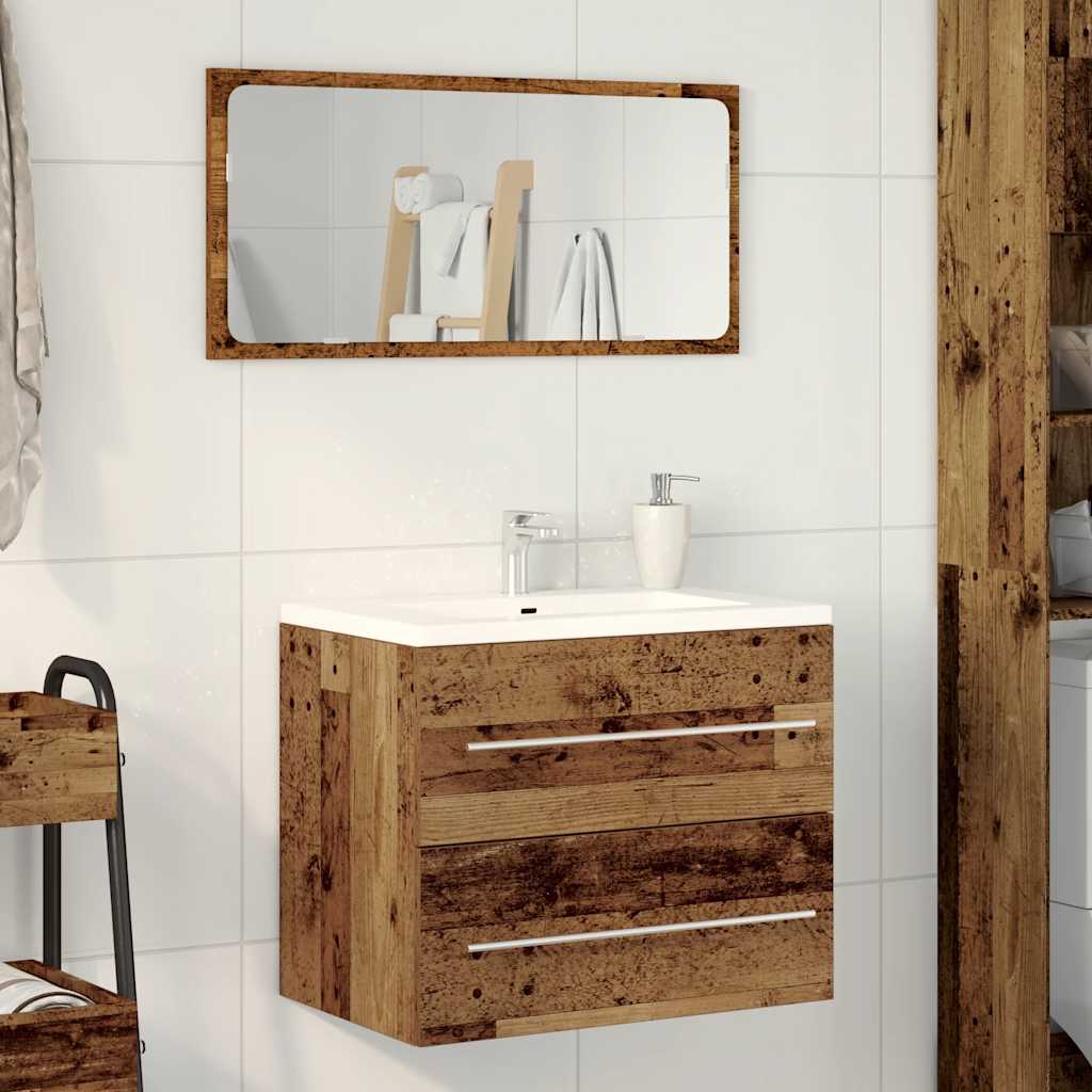 badeværelsesvaskeskab 60x38,5x48 cm konstrueret træ gammelt træ