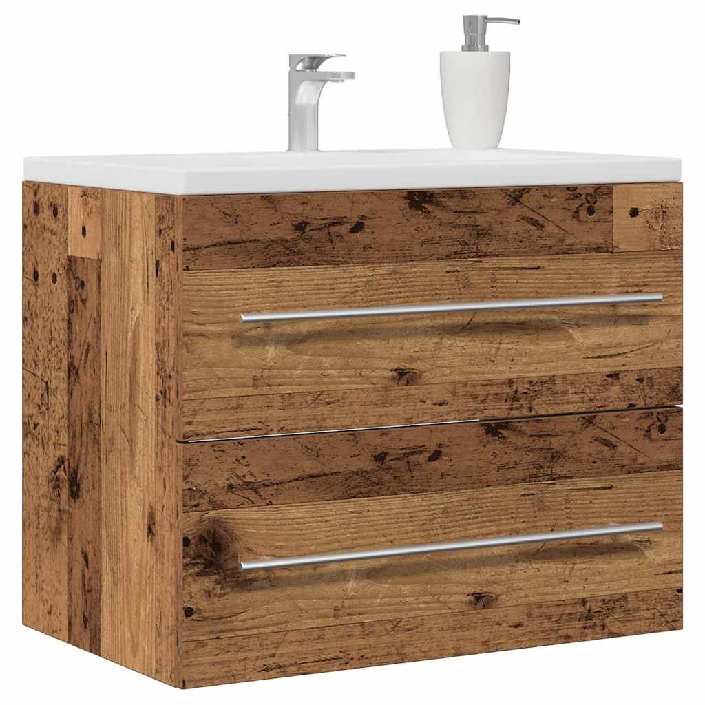 badeværelsesvaskeskab 60x38,5x48 cm konstrueret træ gammelt træ