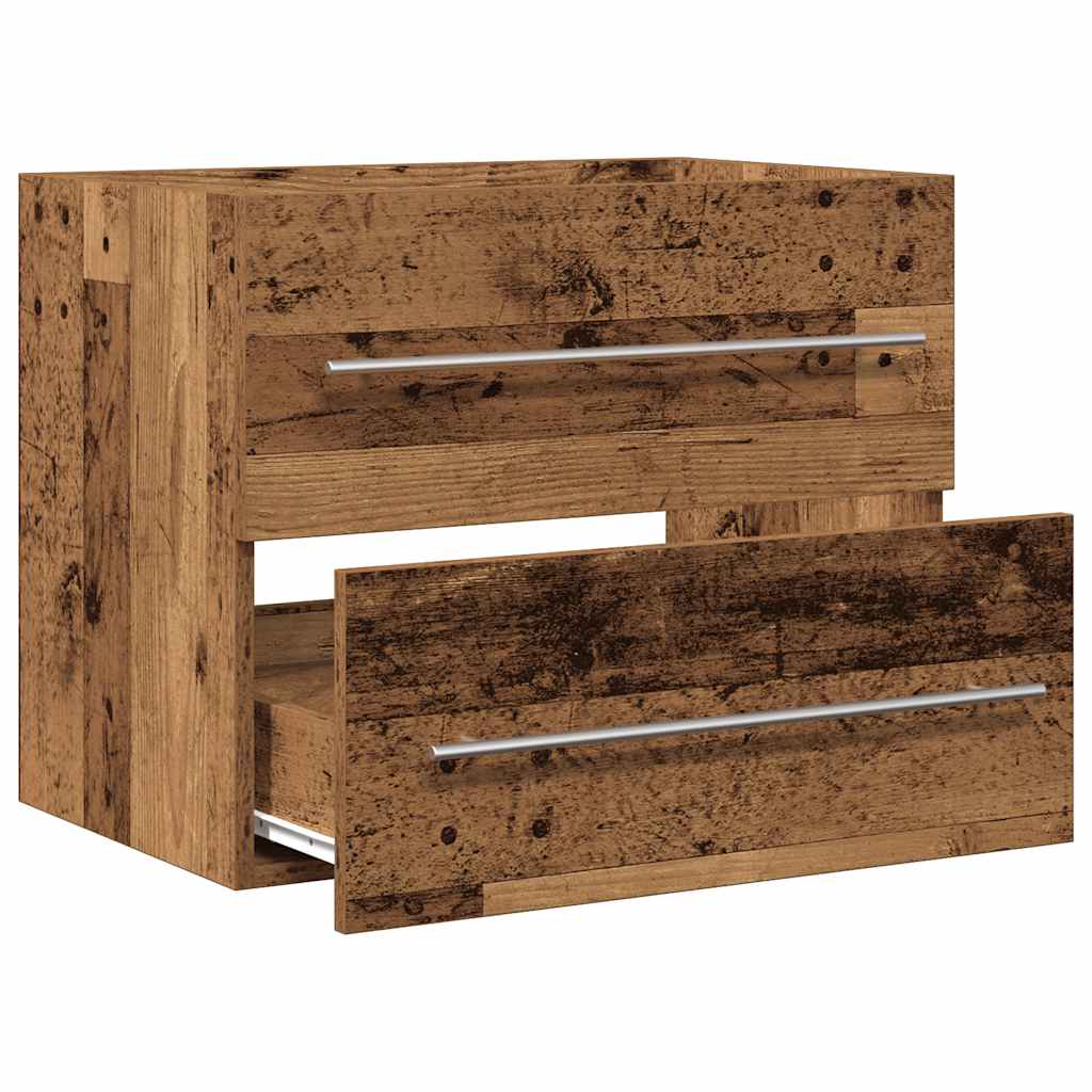 badeværelsesvaskeskab 60x38,5x48 cm konstrueret træ gammelt træ