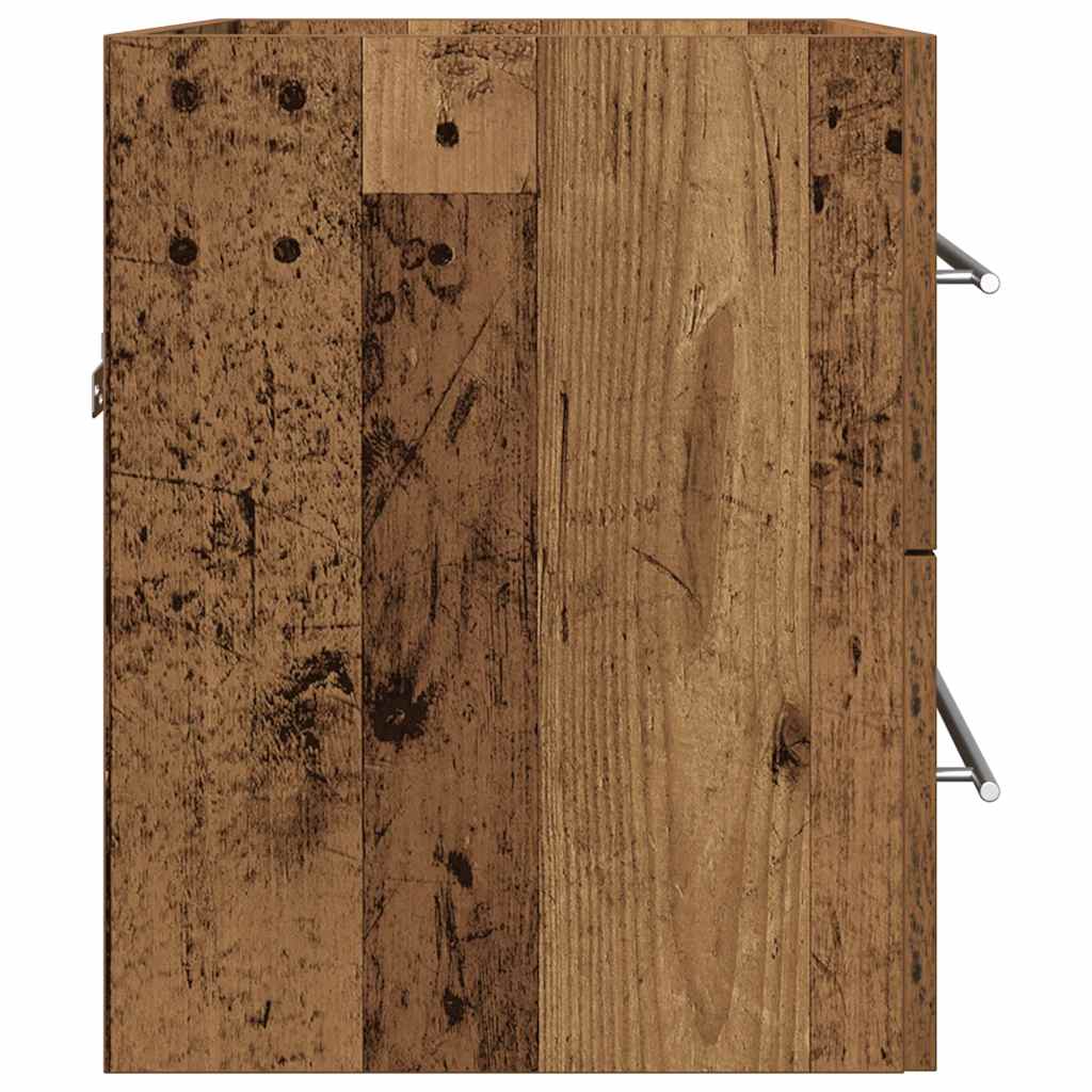 badeværelsesvaskeskab 60x38,5x48 cm konstrueret træ gammelt træ