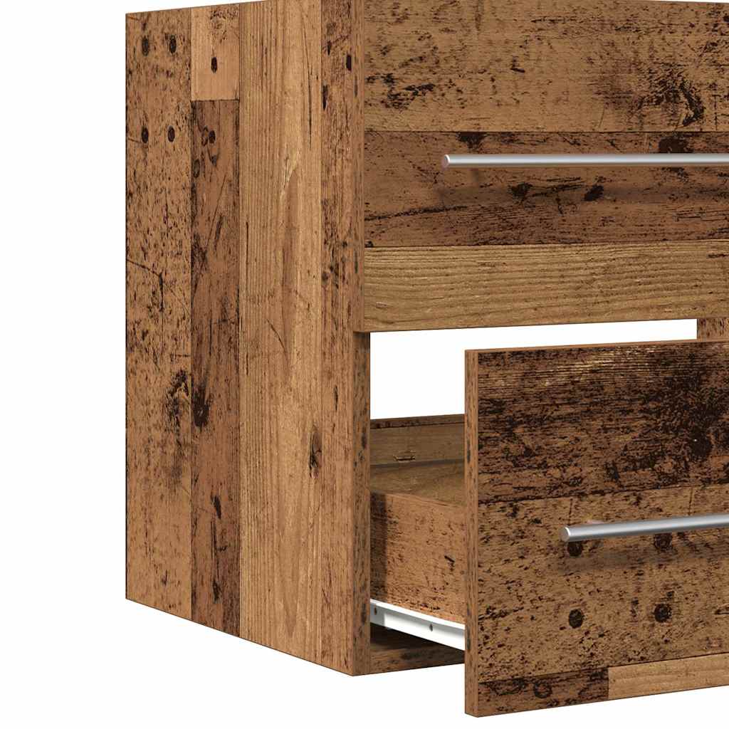 badeværelsesvaskeskab 60x38,5x48 cm konstrueret træ gammelt træ