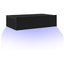 TV-skab med LED-lys sort egetræ 60x35x15,5 cm