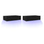TV-skabe med LED-lys 2 stk. sort eg 60x35x15,5 cm