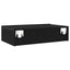 TV-skabe med LED-lys 2 stk. sort eg 60x35x15,5 cm