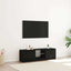 tv-bord med LED-lys 120x30x36 cm konstrueret træ sort egetræ
