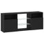 tv-bord med LED-lys 120x30x50 cm konstrueret træ sort egetræ