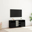 tv-bord med LED-lys 120x30x50 cm konstrueret træ sort egetræ