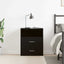 Natbord med skuffe Sort eg 50 x 32 x 60cm Konstrueret træ