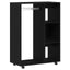 garderobe sort egetræ 80x40x110 cm konstrueret træ