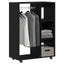 garderobe sort egetræ 80x40x110 cm konstrueret træ