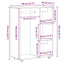 garderobe sort egetræ 80x40x110 cm konstrueret træ