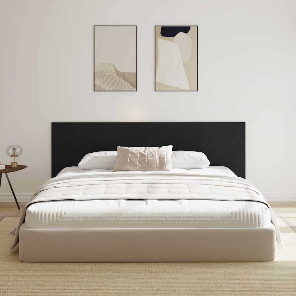 Senge Hovedgærde Sort eg 160 x 1.5 x 80.5 cm Konstrueret træ