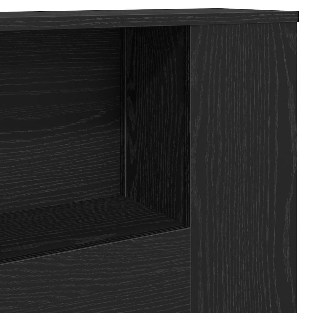 Hovedgærde Skab Sort eg 180 x 18,5 x 102,5 cm Konstrueret træ