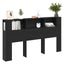 Hovedgærde Skab Sort eg 180 x 18,5 x 102,5 cm Konstrueret træ