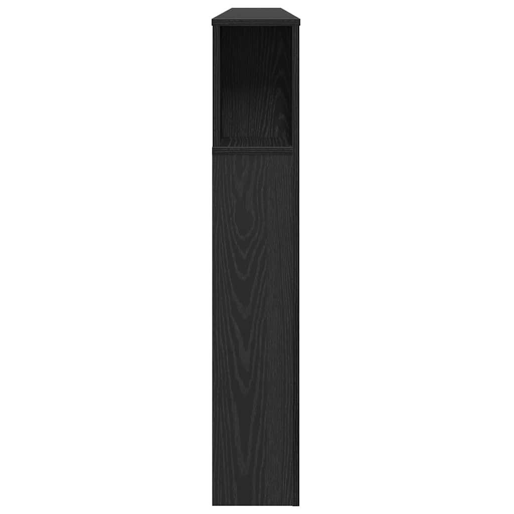 Hovedgærde Skab Sort eg 180 x 18,5 x 102,5 cm Konstrueret træ