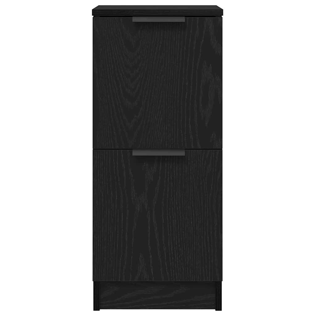 Sideboard 2 stk. Sort eg 30 x 30 x 70 cm Konstrueret træ