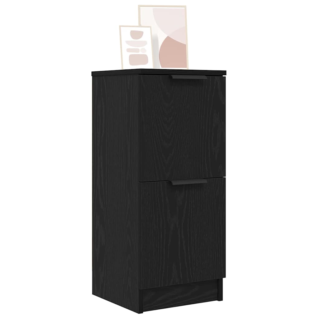 Sideboard 2 stk. Sort eg 30 x 30 x 70 cm Konstrueret træ