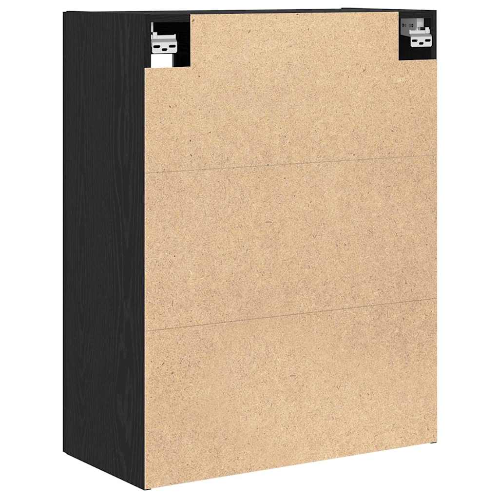 Vægskab Vægmonteret Sort eg 69,5 x 34 x 90 cm Konstrueret træ