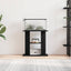 akvariestativ sort egetræ 60x30x60 cm konstrueret træ