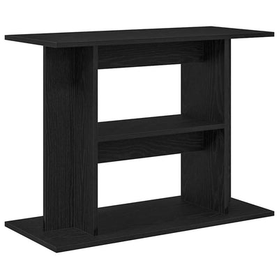 akvariebord 80x35x60 cm konstrueret træ sort egetræsfarve