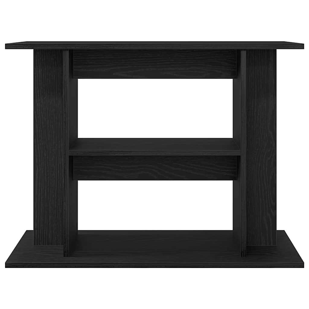 akvariebord 80x35x60 cm konstrueret træ sort egetræsfarve