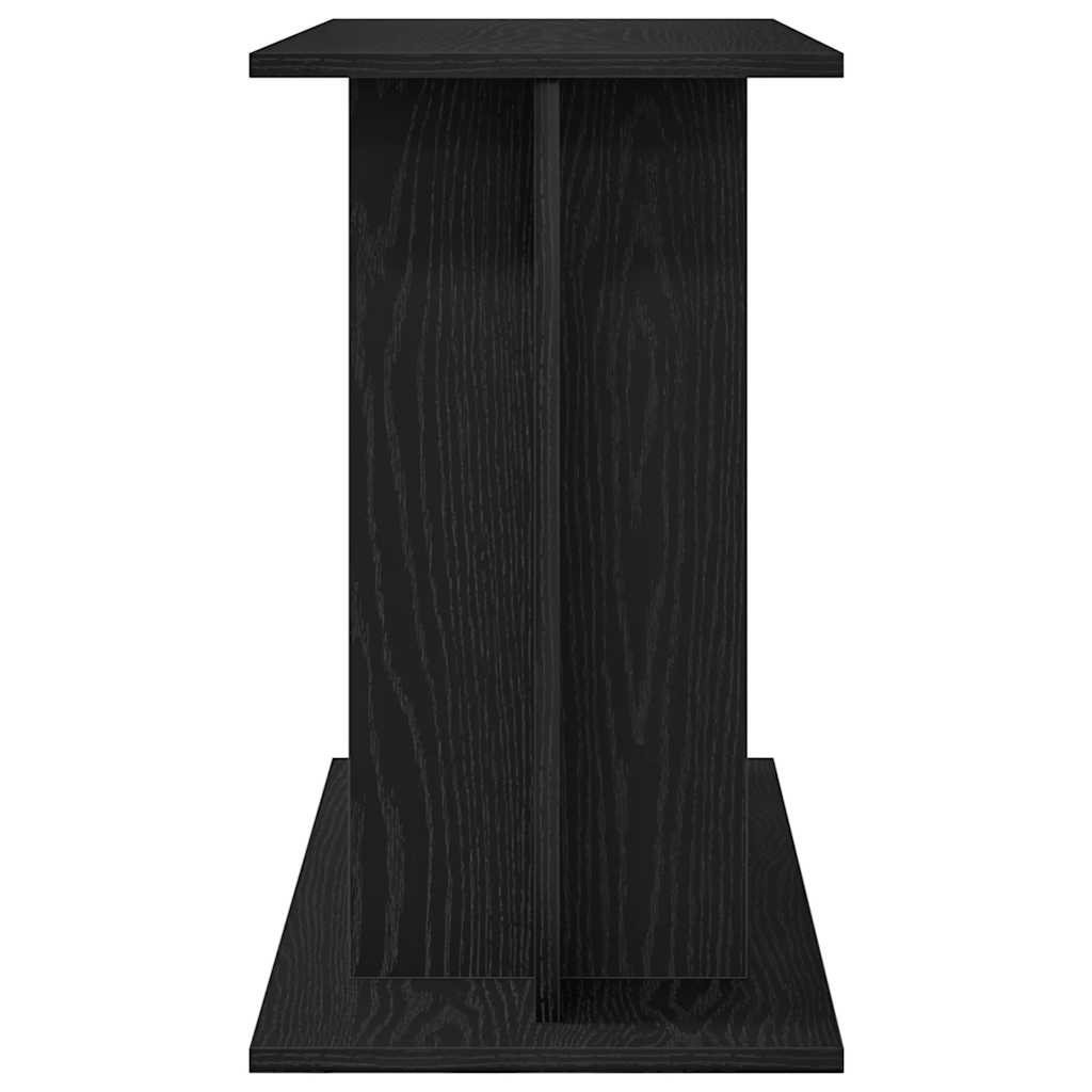 akvariebord 80x35x60 cm konstrueret træ sort egetræsfarve