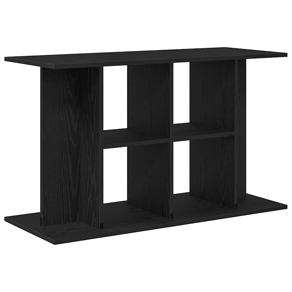 akvariestativ sort egetræ 100x40x60 cm konstrueret træ