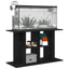 akvariestativ sort egetræ 100x40x60 cm konstrueret træ