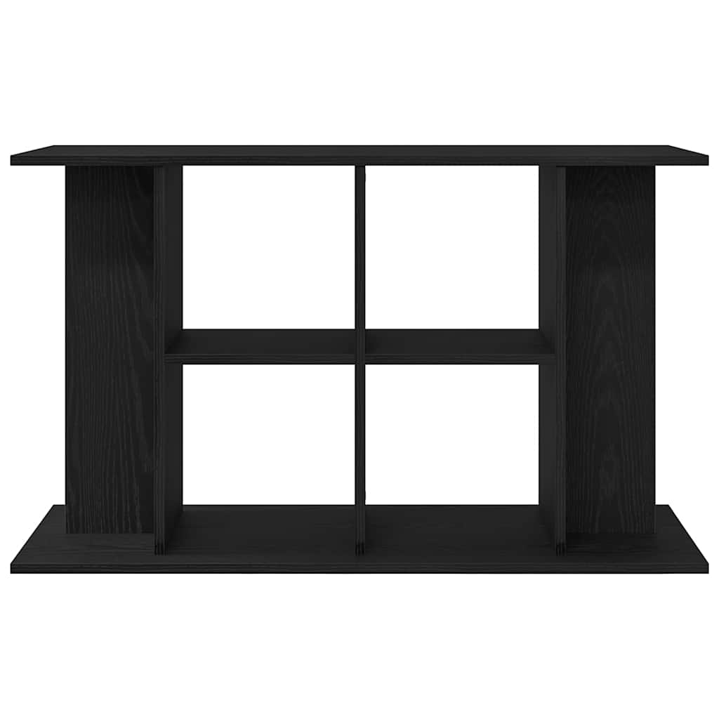 akvariestativ sort egetræ 100x40x60 cm konstrueret træ