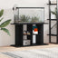 akvariestativ sort egetræ 100x40x60 cm konstrueret træ