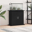 akvariestativ sort egetræ 81x36x73 cm konstrueret træ