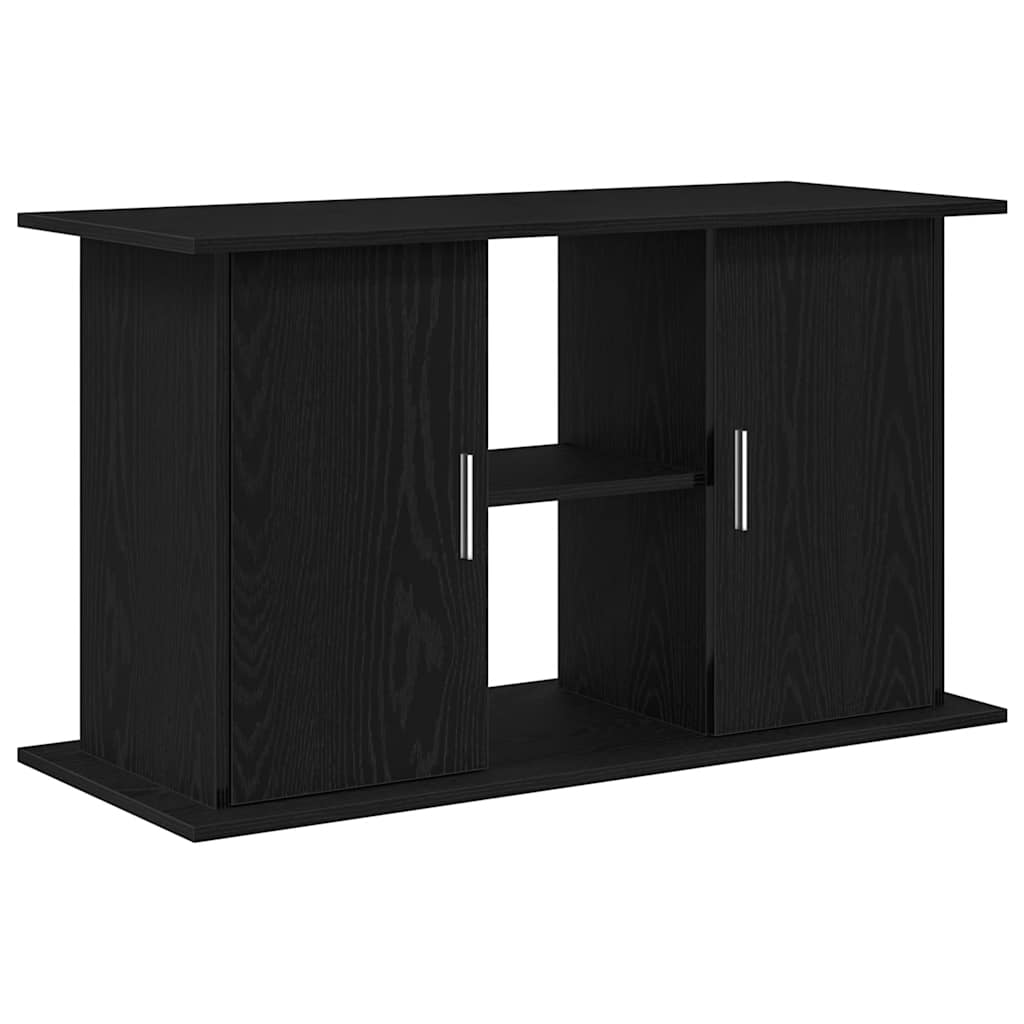 akvariestativ sort egetræ 101x41x58 cm konstrueret træ