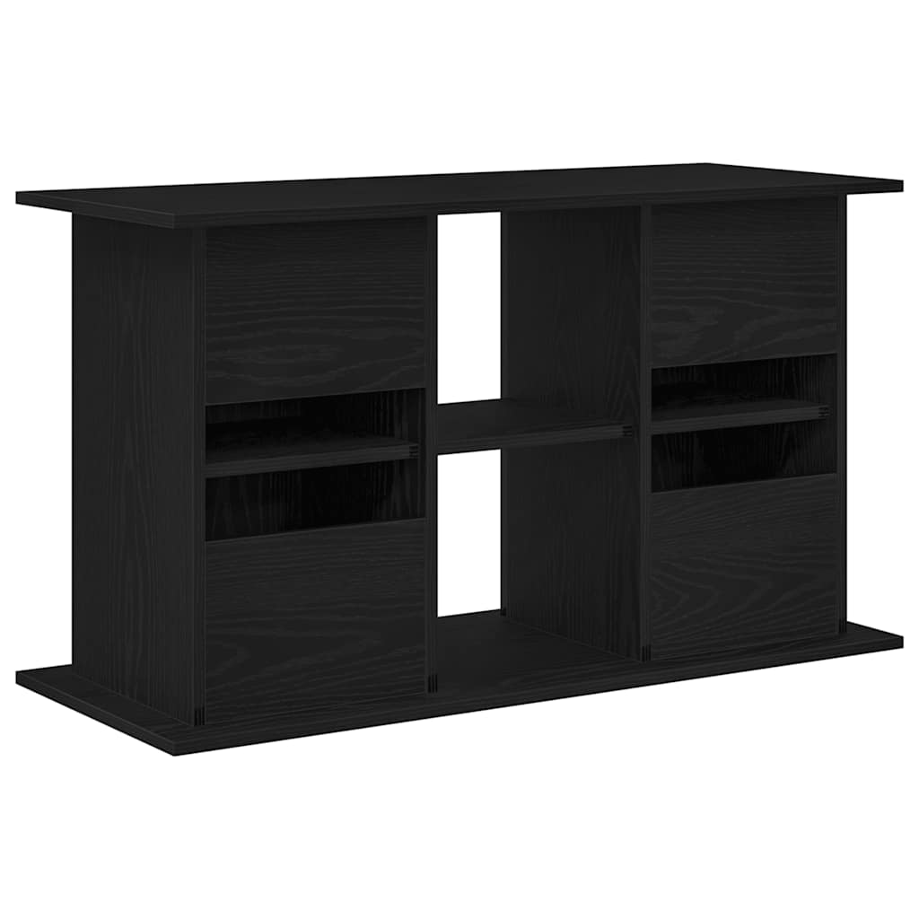akvariestativ sort egetræ 101x41x58 cm konstrueret træ