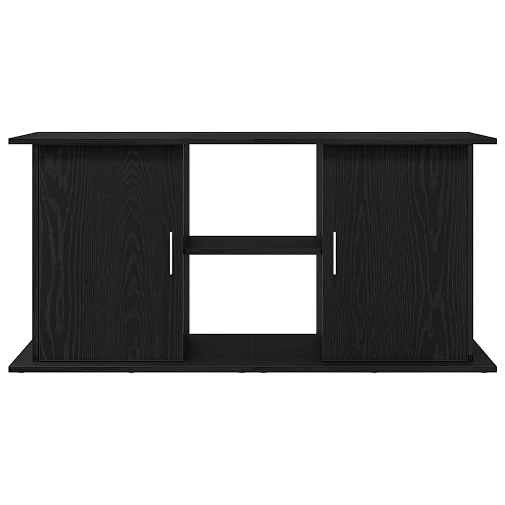 akvariebord 121x41x58 cm konstrueret træ sort egetræsfarve