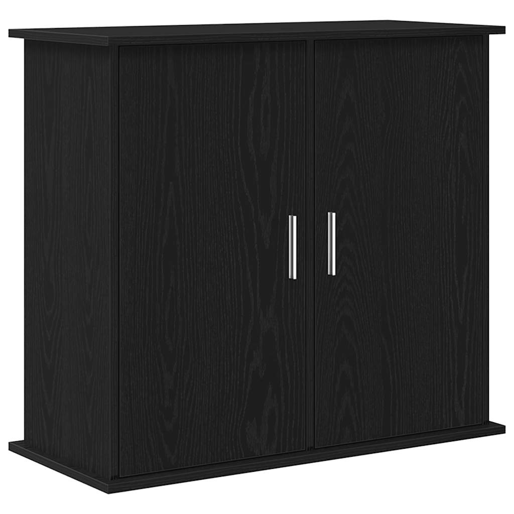 akvariestativ sort egetræ 81x36x73 cm konstrueret træ