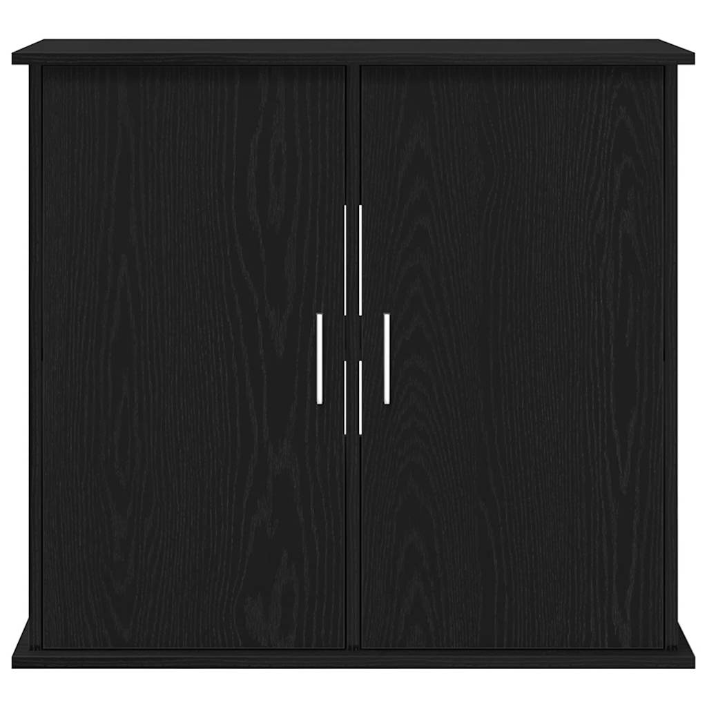 akvariestativ sort egetræ 81x36x73 cm konstrueret træ