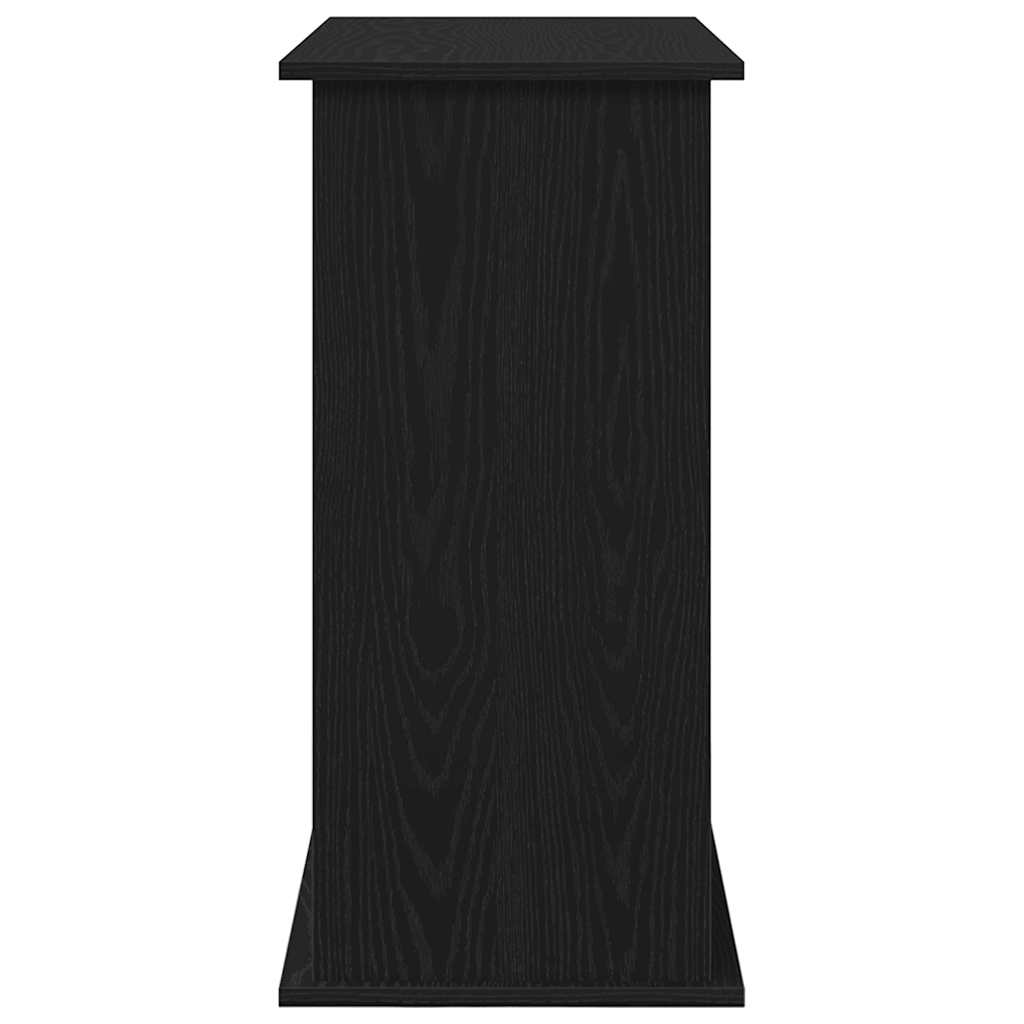 akvariestativ sort egetræ 81x36x73 cm konstrueret træ