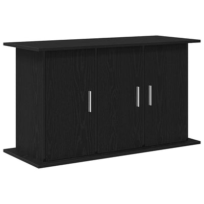 akvariestativ sort egetræ 101x41x58 cm konstrueret træ