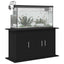 akvariestativ sort egetræ 101x41x58 cm konstrueret træ