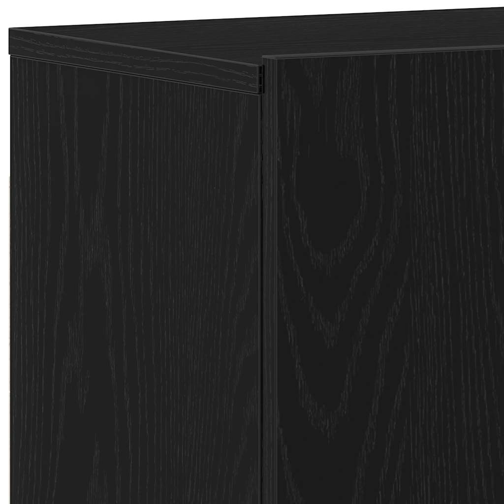 TV-skab sort egetræ 60x30x41 cm konstrueret træ