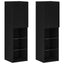 TV-møbelsæt 2 pcs Sort eg 30,5 x 30 x 102 cm Konstrueret træ