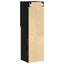 TV-møbelsæt 2 pcs Sort eg 30,5 x 30 x 102 cm Konstrueret træ
