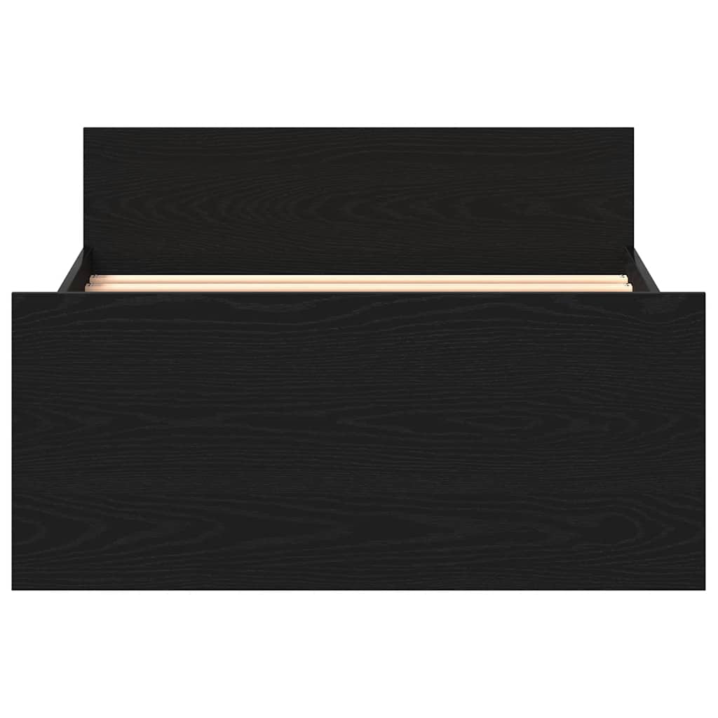 sengeramme 75x190 cm uden madras konstrueret træ sort eg