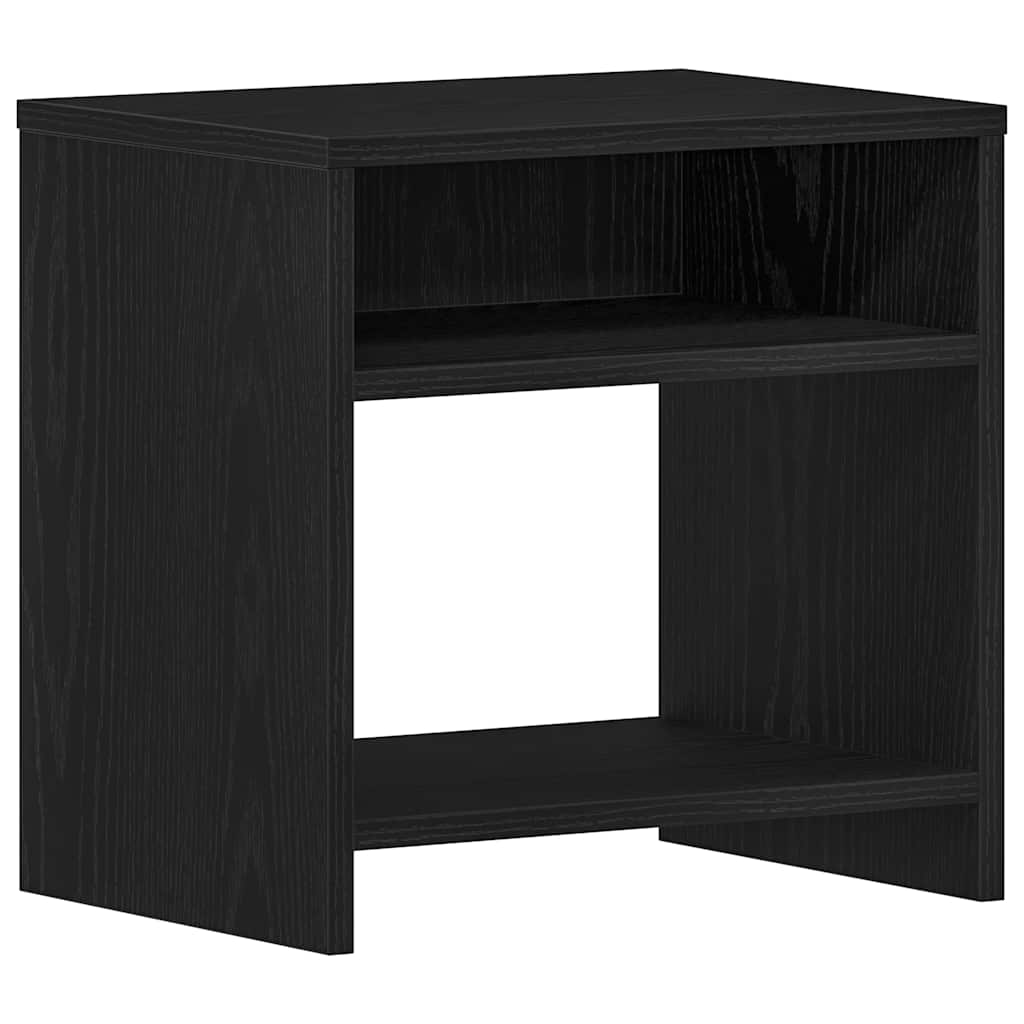 sengebord 40x30x40 cm konstrueret træ sort egetræsfarve